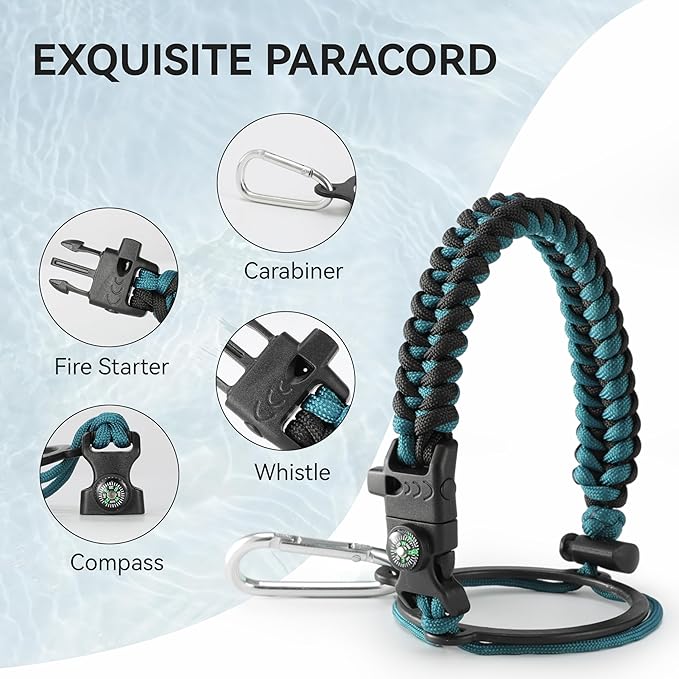 HASLE OUTFITTERS Half Gallon Insulated Water Bottles 64 oz, Stainless Steel Metal Water Jug with 2 Lids Keep Cold 48h/Hot 24h, Leak Proof & BPA-Free Water Flask Jug(Black Gray Gradient,1)