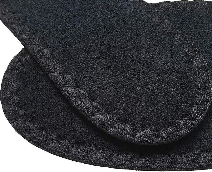 Happystep Cotton Terry Cloth Insoles, Barefoot Shoe Inserts, Sweat Absorption, Odor Control, Moisture-Wicking, Washable and Reusable, Zero Drop Shoe Insoles, 1 Pair Black and 1 Pair White (Women 5)