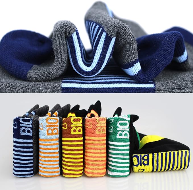 BIOAUM Cushioned Men's Ankle Socks, 6 Pairs Cotton Athletic Sport Breathable Low Cut Socks for Running Size 8-9.5/10-13/12-14