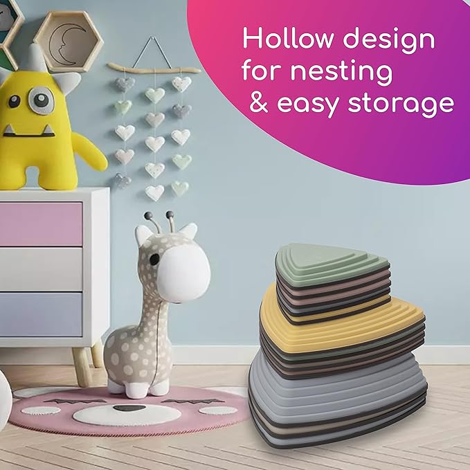 12 Pcs Stepping Stones for Kids Non-Slip Obstacle Course Stepping Stones Kids Indoor Outdoor Sensory Playground Develop Balance BONUS Hopping stickers