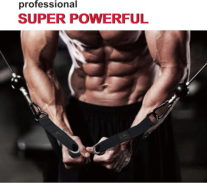 Heavy Duty Exercise Handles, Ultra-Durable Rubber Workout Grip Attachments for Cable Machines, LAT Pulldown, Resistance Bands, Home Gym and Commercial Fitness Equipment