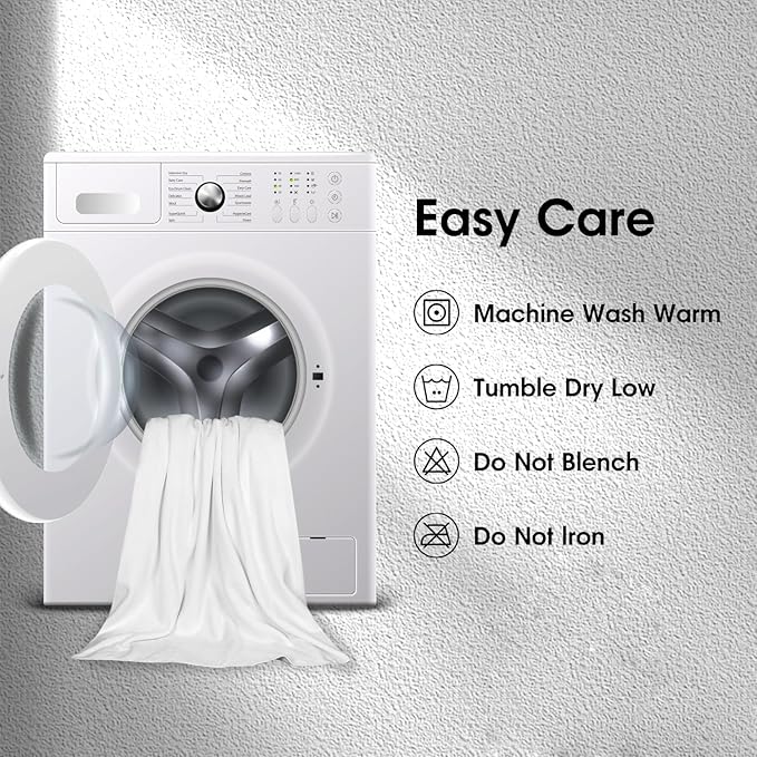 JML Microfiber Bath Towels Set, 6 Pack, 27" x 55" - Extra Soft, Absorbent and Fast Drying, Multipurpose White Microfiber Towel for Adult Men Women, Hair Wrap, Bath, Beach, Pool, Sports, Yoga