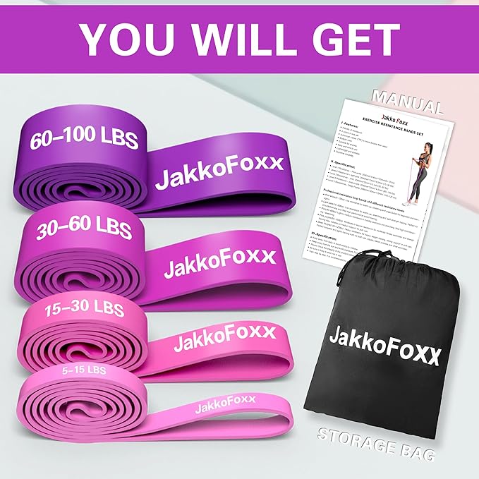 Resistance Bands,Pull Up Bands,Stretching Assist Bands Set for Men & WomenPortable Exercise, Muscle Training,Physical Therapy,Exercise Workout Bands for Working Out