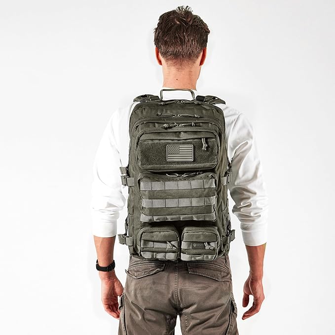 Falko Tactical Backpack 50L, 2.4x Stronger, Large Military Molle Rucksack, Heavy Duty, Work and Outdoors
