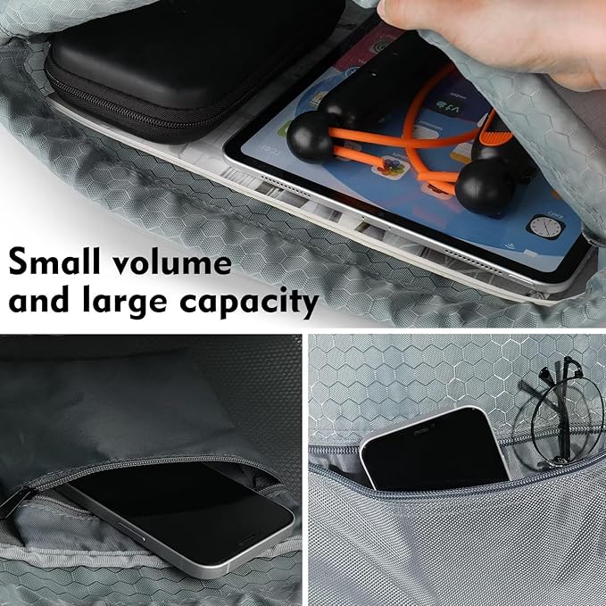 GAENMESH Drawstring Backpack Bag for Sports Lightweight Foldable Gym Bag with Sturdy Draw Cord Shoulder Strap Hiking Travel Camping