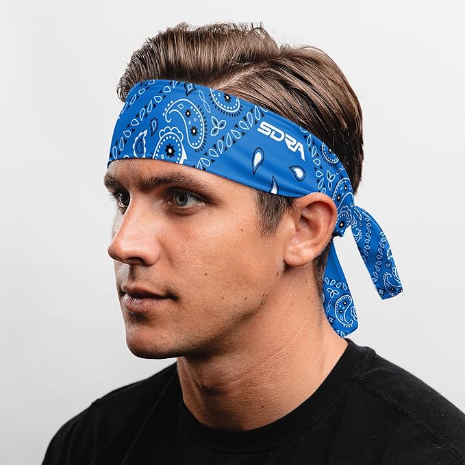 Suddora Paisley Print Bandana Headband, Multi-sport Boho Style Bandana, Non-slip Fabric, Unisex Head Accessory for Bikers