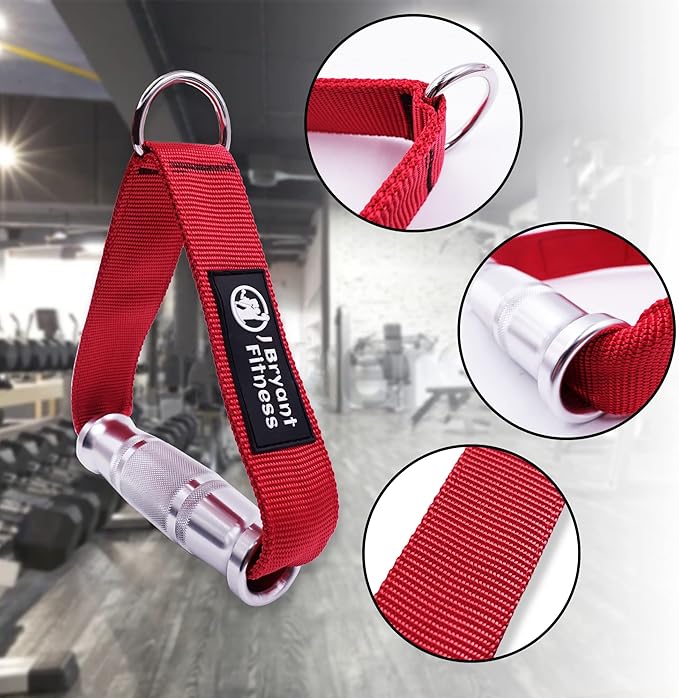 J Bryant Fitness Metal Gym Handles for Cable Machine Attachment Heavy Duty Aluminum Alloy Handle Grips Durable Workout Handles for Resistance Bands Pulley LAT Pull Down System
