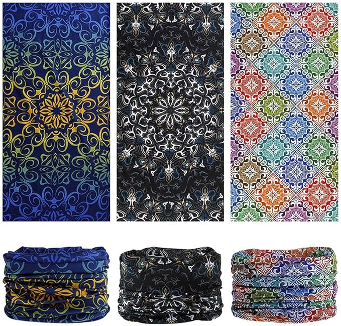 Neck Gaiter Headband Headwear Head Wrap Face Mask Magic Scarf Bandana for Men and Women