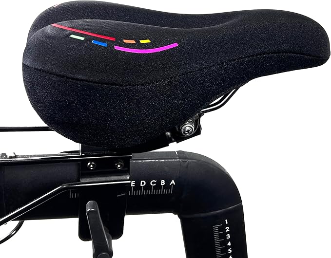 Bike Seat Cushion Compatible with Peloton Bike & Plus, Gel Bicycle Seat Cover for Women & Men Comfort, Accessories for Most Narrow Bicycle Saddle, Extra Padded with Soft Memory Foam, 11”x7”