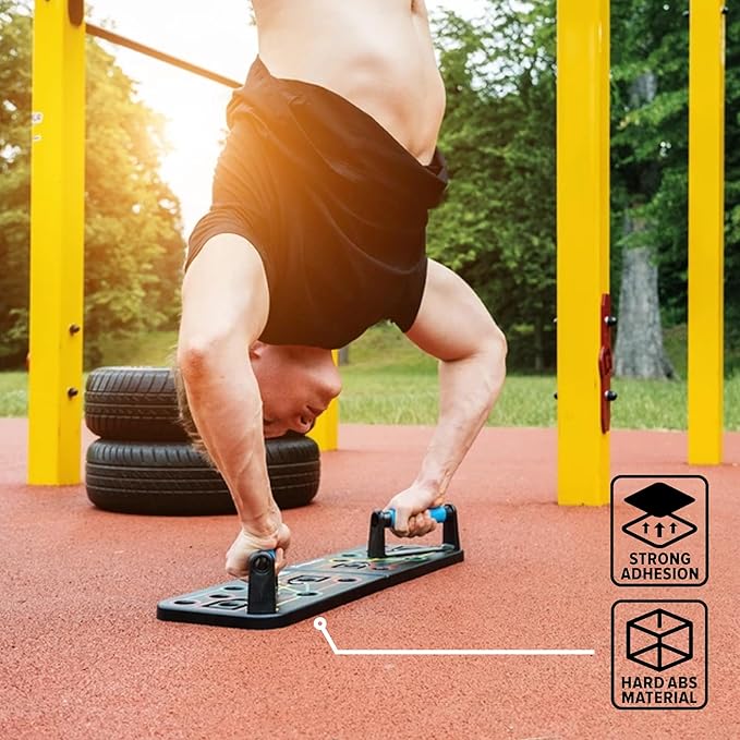 Push Up Board with Sit up Stand 15 in 1 Home Gym Portable Exercise Equipment, Resistance Bands, Push Up Handles Strength Training Equipment