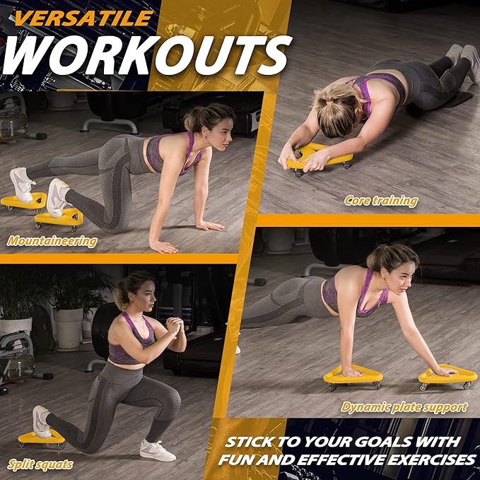 BODY RHYTHM Abdominal & Core Coaster Strength Workout Trainer, Ab Wheel Roller Exercise Machine with Knee Mat for Home Gym Workout Fitness.