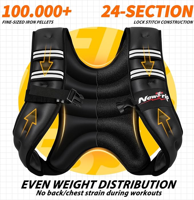 Weighted Vest Women & Men - 5lbs/8lbs/10lbs/12lbs/15lbs/20lbs/25lbs/30lbs Adjustable Weight Vest with Detachable Phone Pouch - Ideal for Rucking,Walking,Weight Loss,Training&Running