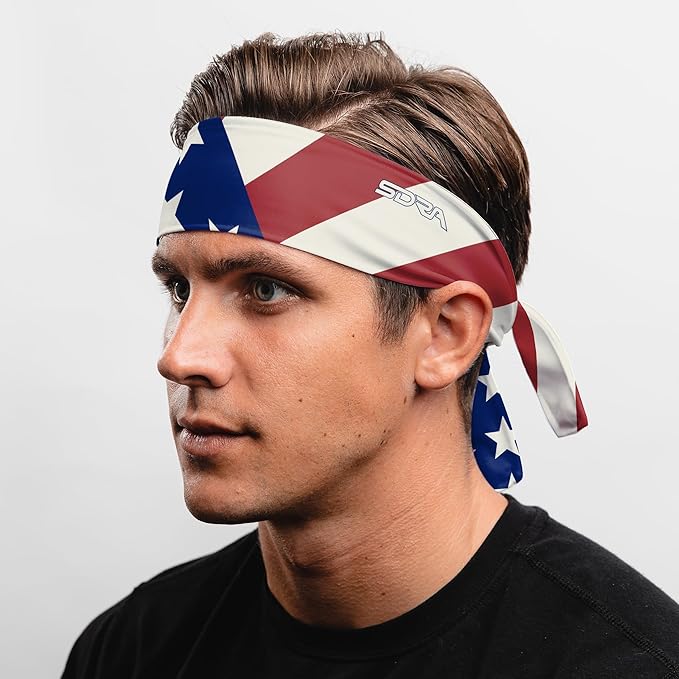 Suddora Country Flag Tie Headband with National Flag, Breathable Sweatband for National Sports Events, Non-slip Fabric Sweatband for Soccer, Tennis, Workout, Costumes & Cosplay