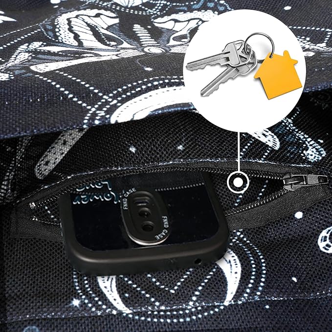 Fashion Printed Yoga Mat Bag with Large Side Pocket & Zipper Pocket Long Tote Yoga Bag Fit Most Size Mats - Holds More Yoga Accessories