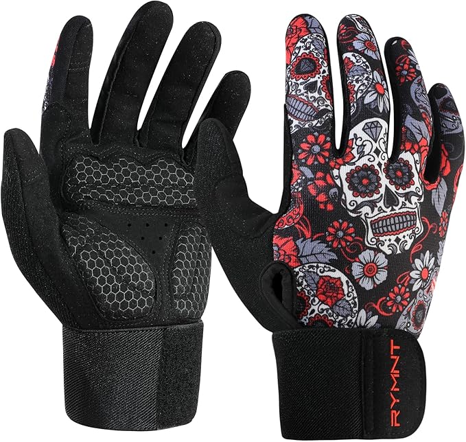 Full Fingers Workout Gloves for Women & Men - Gym Gloves with Extra Grip Foam Padding & Anti-Slip for Fitness, Training & Cycling