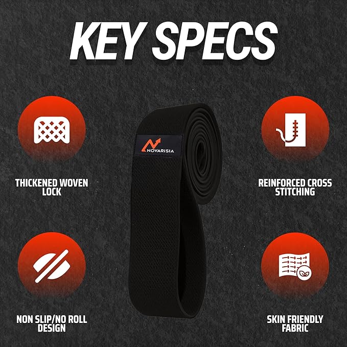 Fabric Resistance Bands for Women and Men - Non-Slip, Durable Exercise Bands for Stretching, Yoga, and Home Fitness