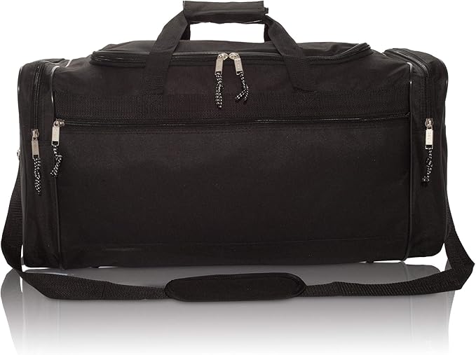 DALIX 25" Extra Large Vacation Travel Duffle Bag (Black, Grey, Navy Blue, Red, Camo)