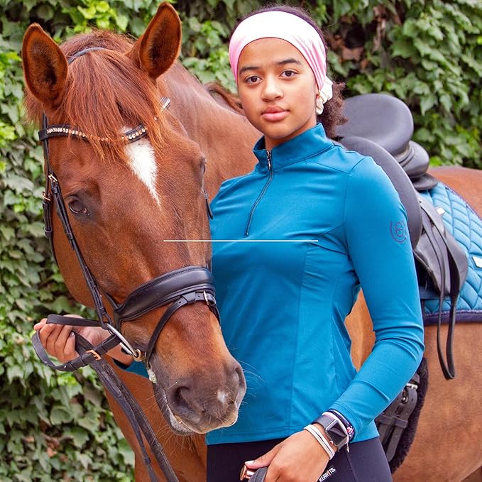Equestrian Headbands Designed to Wick Moisture and Protect Hair Under Helmets, for Horseback Riding, Biking, and Securing Ear Buds