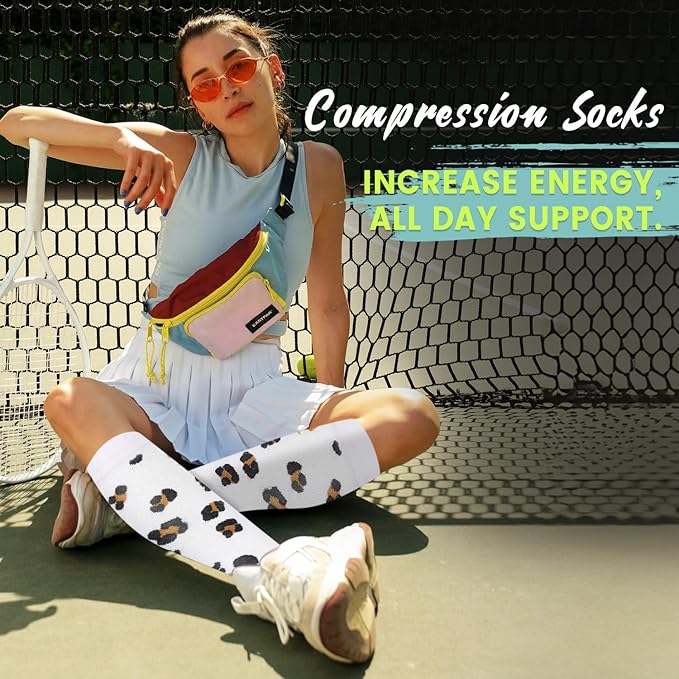 Iseasoo Copper Compression Socks (15-20 mmHg) for Men & Women - Running, Hiking, Cycling, Travel - Improves Circulation