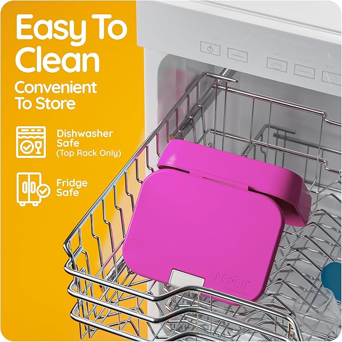 YOOPI Bento Box for Kids, Leak-Proof, BPA-Free School Bento Lunch Box Containers with Compartments. Online Healthy Meal Planning, Durable, Easy-Clean, Eco-Friendly Lunchbox for Boys & Girls (Fuchsia)