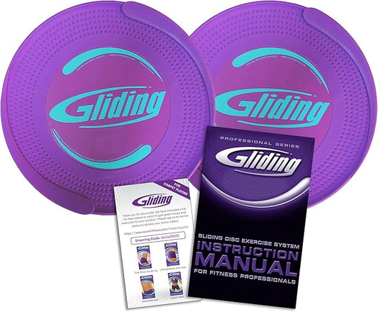 Gliding Discs for Working Out - Exercise Sliders for Carpet & Hardwood Floors 1 Pair, Authentic Workout Sliders Disc for Full Body Resistance Workout, Includes 4 Streaming Video Workouts