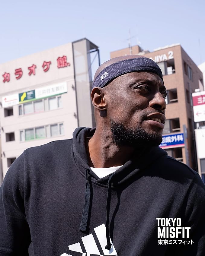 Tokyo Misfit - Japanese Headbands for Men & Women, Sweat Band, Workout, Yoga, Fashion, Running, Sports, Basketball, Bandana