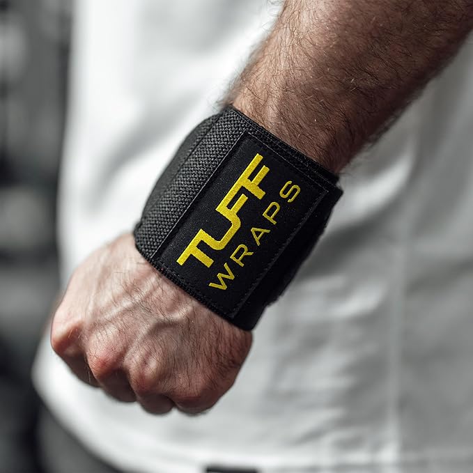 TuffWraps 16" Wrist Wraps: No Thumb Loops, Quality Gym Wrist Wraps for Weightlifting, Bench Press, Powerlifting, and Cross-Training—Try The Belt Loop Tightening System