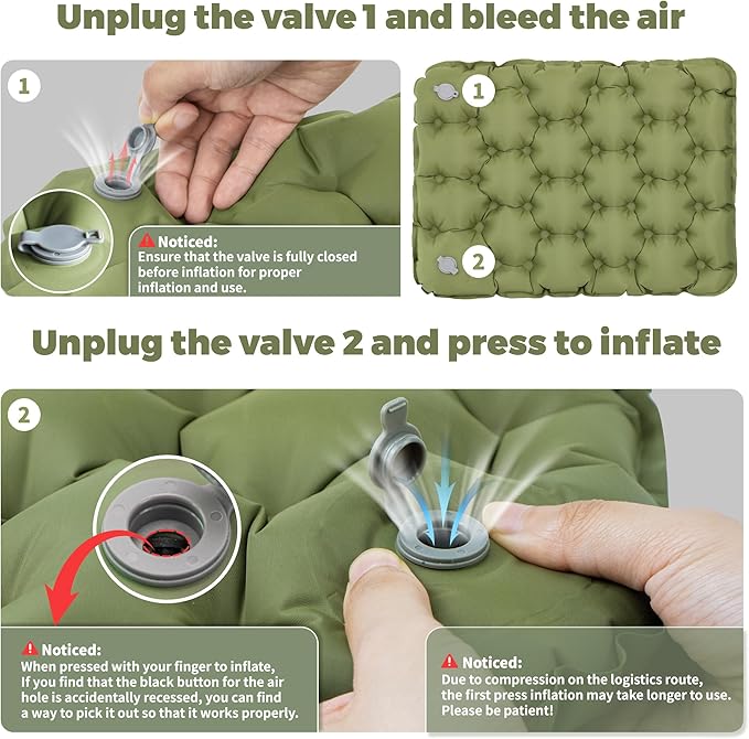 EULANT Lightweight Inflatable Seat Cushion Waterproof Air Cushion,Portable Travel Cushion Suitable for Camping Hiking Climbing Bleacher, Home and Office