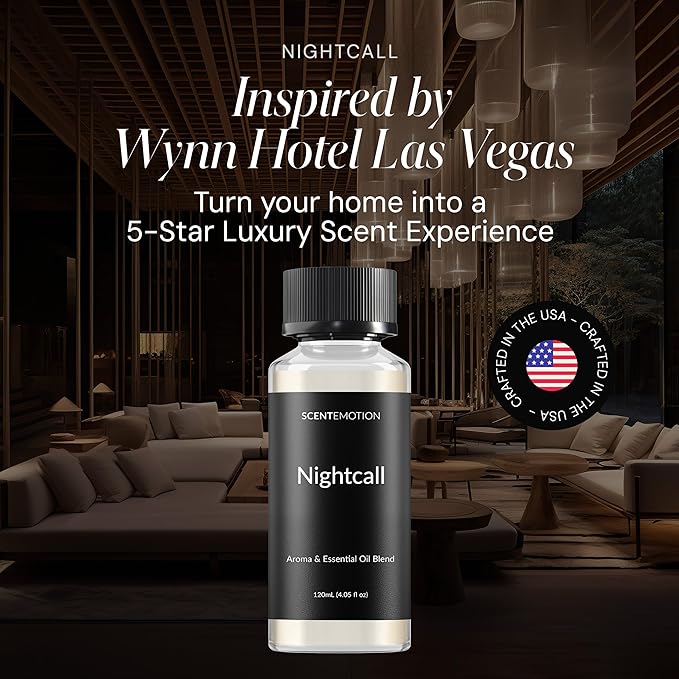 Nightcall Essential Oils for Diffuser, Opulent Resort-Style Aroma, Waterless Diffuser Fragrance Oil for Home| Green Melon, Lily & Jasmine | 4.05 fl oz, 120 mL