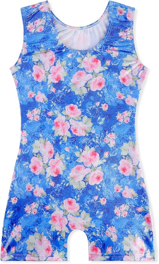 EQSJIU Leotards for Girls Gymnastics Sleeveless Sparkly Toddler Tumbling Outfits Dance Clothes Biketards for Kids 1-10 Years