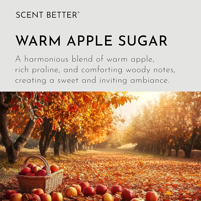 Scent Better Warm Apple Sugar Aroma Essential Oil Blend: an Aromatherapy Blend of Apple, Oakwood, and Praline for Ultrasonic Diffusers & Nebulizers (3.3 Fl Oz, 100 mL)