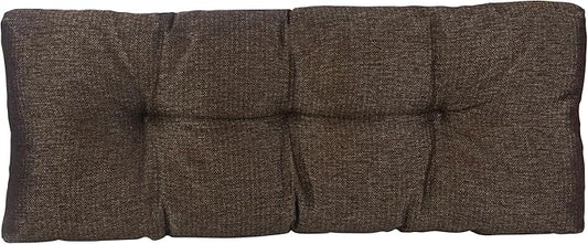 Klear Vu Corner Nook or Piano Seat Omega Non-Slip Tufted Bench Cushion for Indoor Furniture, Entryway Storage, Bay Window, 27 Inches, 05 Chestnut