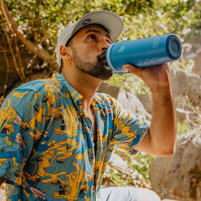 BOTTLE BOTTLE 26 oz Insulated Shaker Bottle Insulated Water Bottle for Men and Women Protein Shaker for Gym Water Cup dark blue