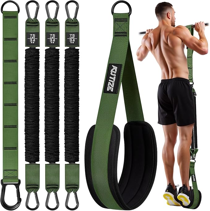 Pull Up Assistance Bands, Pull Up Bar Resistance Bands, Pull Up Bands for Enhanced Strength Training, Muscle Training, 3 Heavy-Duty Adjustable Pull Up Assist Strap & Comfortable Foot Strap