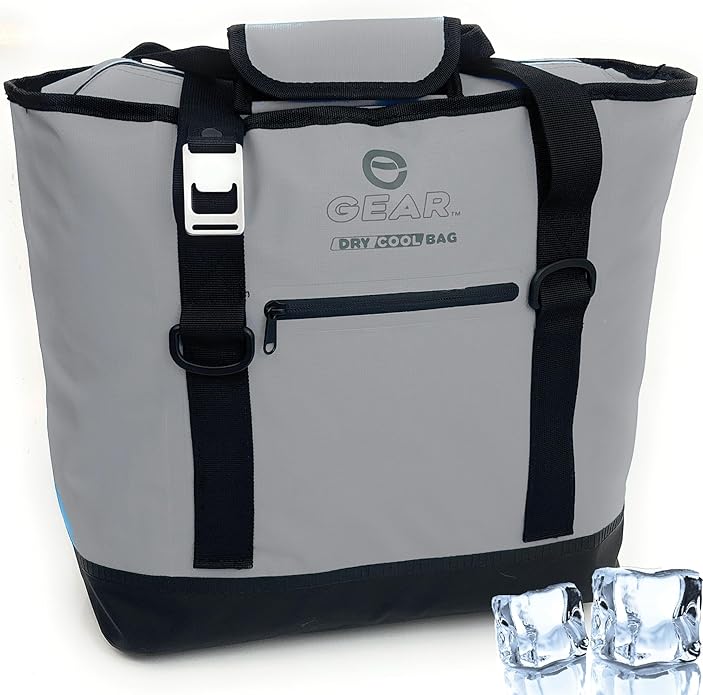 Dry Bag Cooler Tote – Collapsible, Waterproof and Leak-Proof Soft Sided Cooler Bag - Pool, Beach - 20 or 36 Cans