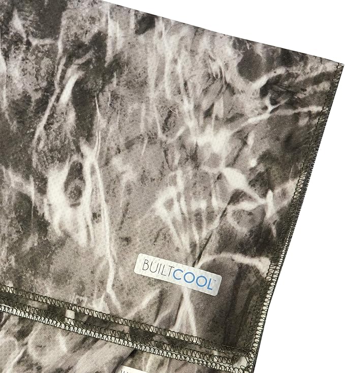BUILTCOOL Adult Cooling Towel - Men & Women Chilly, Lightweight, Soft, Neck and Face Cooling Towel for Sport, Camping, Hunting, One Size, Mossy Oak Manta Elements, 3 Pack