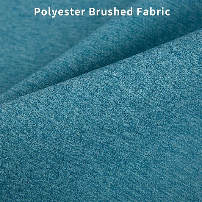 Bench Cushion 48 Inch - Polyester Brushed, High-Density Foam, Non-Slip Bottom, Soft Durable Indoor Tufted Long Seat Cushion for Window Garden Furniture (Cerulean, 48x16x4 Inch)