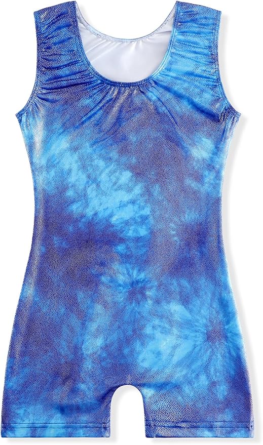 EQSJIU Leotards for Girls Gymnastics Sleeveless Sparkly Toddler Tumbling Outfits Dance Clothes Biketards for Kids 1-10 Years