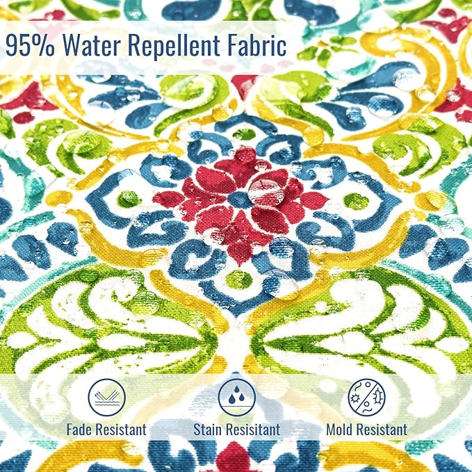 Tufted Bench Cushion for Outdoor Furniture, Patio Swing Cushion 44 x 19 x 5 Inch, Overstuffed Outdoor Chair Cushion for Garden Loveseat Lounge Storage, 1 Pack,Damask Red