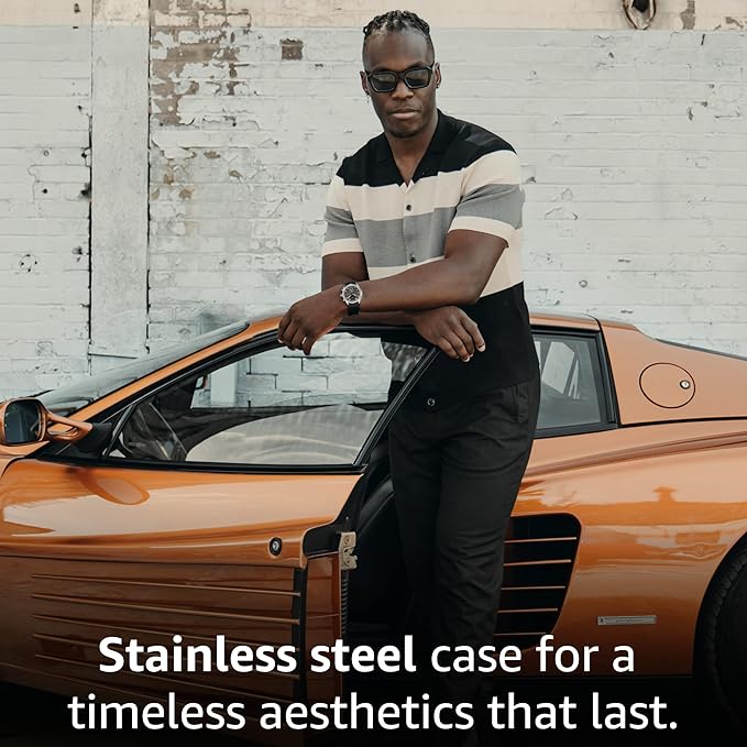 pininfarina Hybrid Sintesi Smart Watch, Heart Rate Monitoring, Fitness Tracker, Genuine Leather Strap, Sleep Monitoring, GPS Tracker, 30-Day Battery Life, Android & Apple Compatible