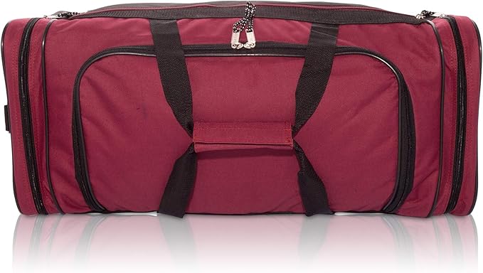 DALIX 25" Extra Large Vacation Travel Duffle Bag (Black, Grey, Navy Blue, Red, Camo)