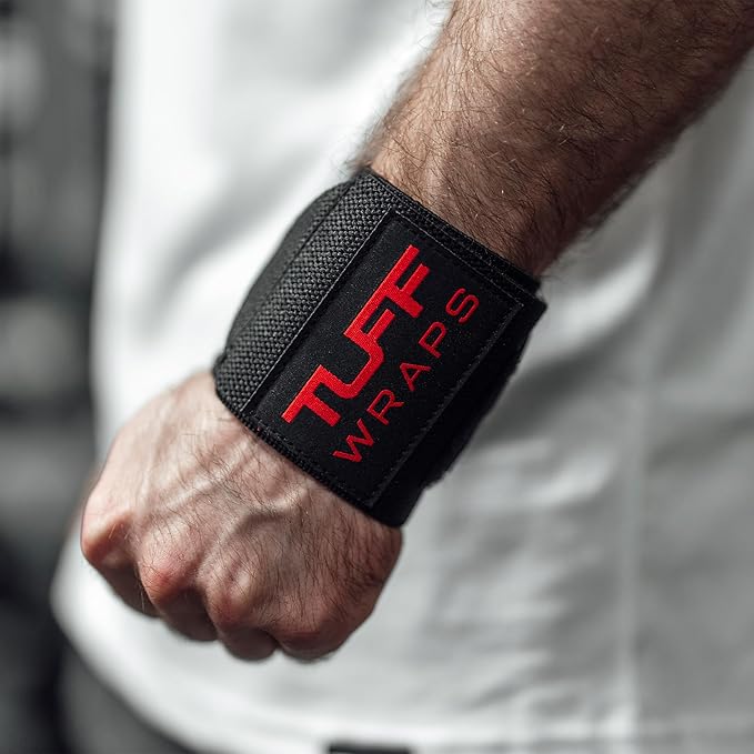 TuffWraps 16" Wrist Wraps: No Thumb Loops, Quality Gym Wrist Wraps for Weightlifting, Bench Press, Powerlifting, and Cross-Training—Try The Belt Loop Tightening System