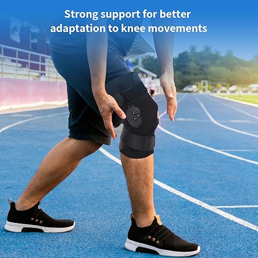 Hinged Knee Brace - Adjustable Knee Support Brace for Men and Women - Patellar Stabilizer, Arthritis Pain Relief, ACL, PCL, MCL, Meniscus Tear