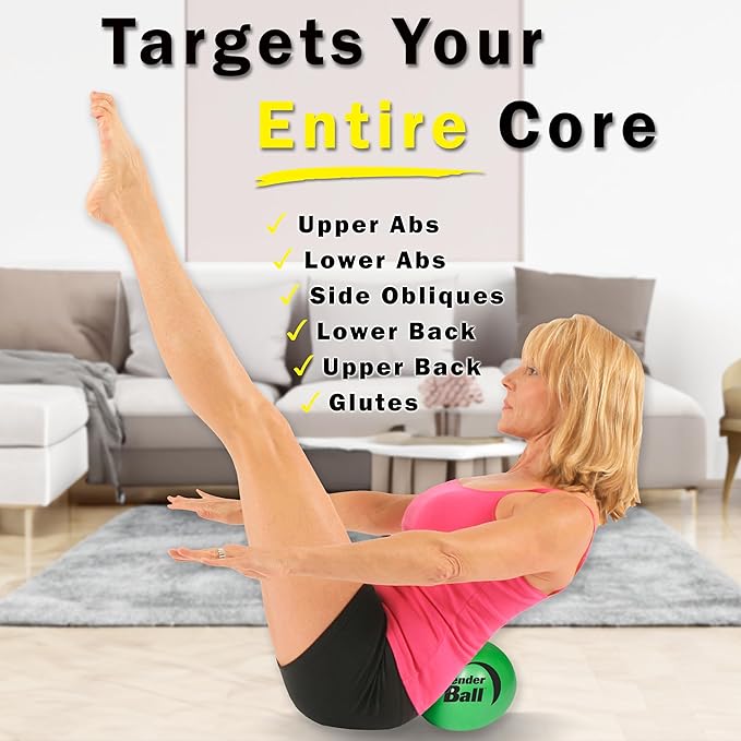 The Original 9 inch Pilates Ball for Abs, Core & Back, Core Training Ball, Small Crunch Exercise Ball, Includes 5 Streaming Videos + Core Training/Bun & Thighs DVD or Without DVD