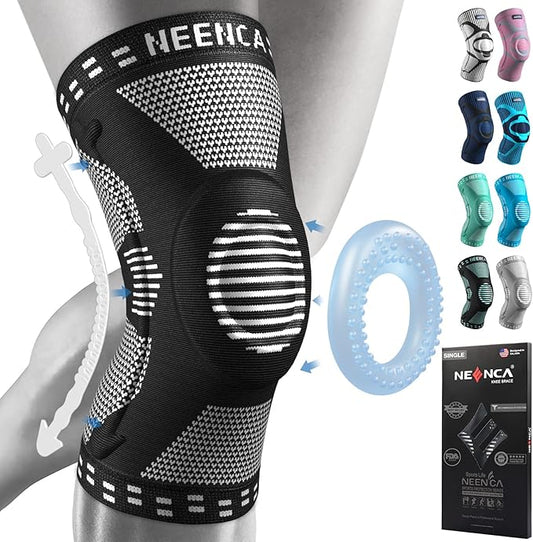 NEENCA Professional Knee Brace for Women/Men, Knee Support with Patella Pad & Side Stabilizers, Compression Knee Sleeve for Knee Joint Pain, Meniscus Tear, ACL, PCL, Runner, Workout - FSA/HSA Approved