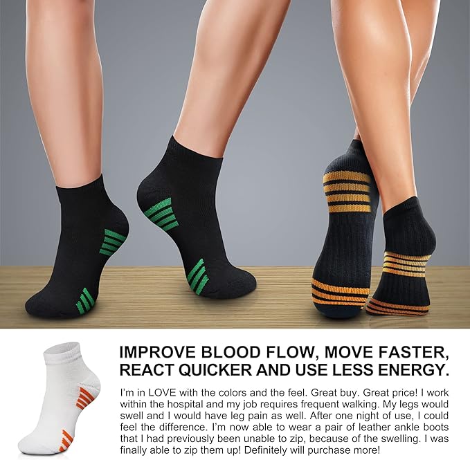 CHARMKING Compression Socks for Women & Men Circulation 15-20 mmHg is Best for Athletic Running Cycling Nurse Daily Wear