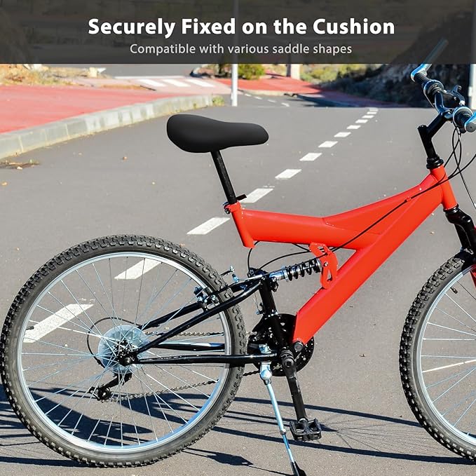 2 Pcs Bike Seat Cover, Waterproof Bicycle Seat Cover Black Rainproof Dustproof Bike Saddle Cushion Covers with Drawstring for Women Men Mountain Road Bicycle