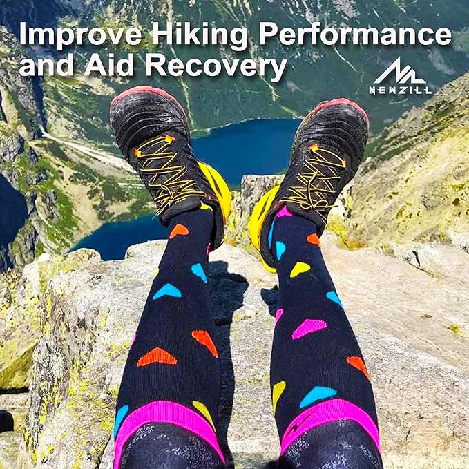 NEWZILL Medical Compression Socks for Women & Men Circulation 20-30 mmHg, Best Support for Running Athletic Cycling Nursing Travel Work and Fitness