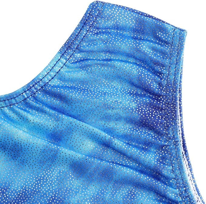 EQSJIU Leotards for Girls Gymnastics Sleeveless Sparkly Toddler Tumbling Outfits Dance Clothes Biketards for Kids 1-10 Years
