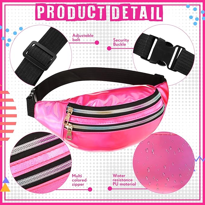 Tarpop 80s Neon Women Slouch Socks 90s Headbands Wristbands Fanny Pack Leg Warmers Sweatbands Waist Bag Women Party Costume